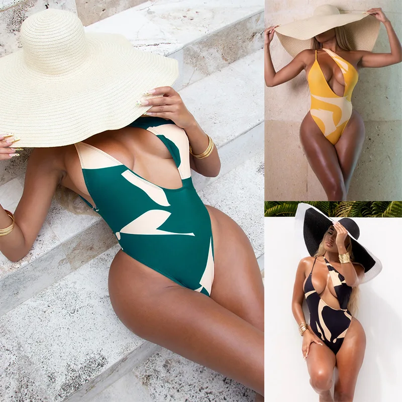 Монокини с Африканским принтом купальник вырезами Женское боди 2022 купальный
