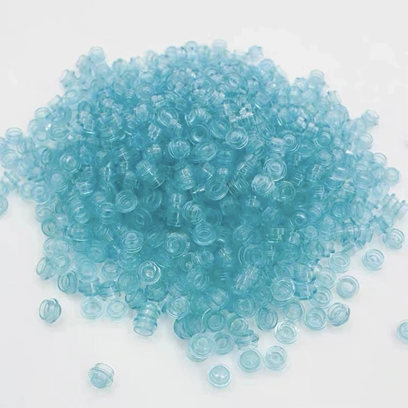 Совместим с LEGO MOC маленькие кирпичи 6141 пластина 1x1 круглые прозрачные