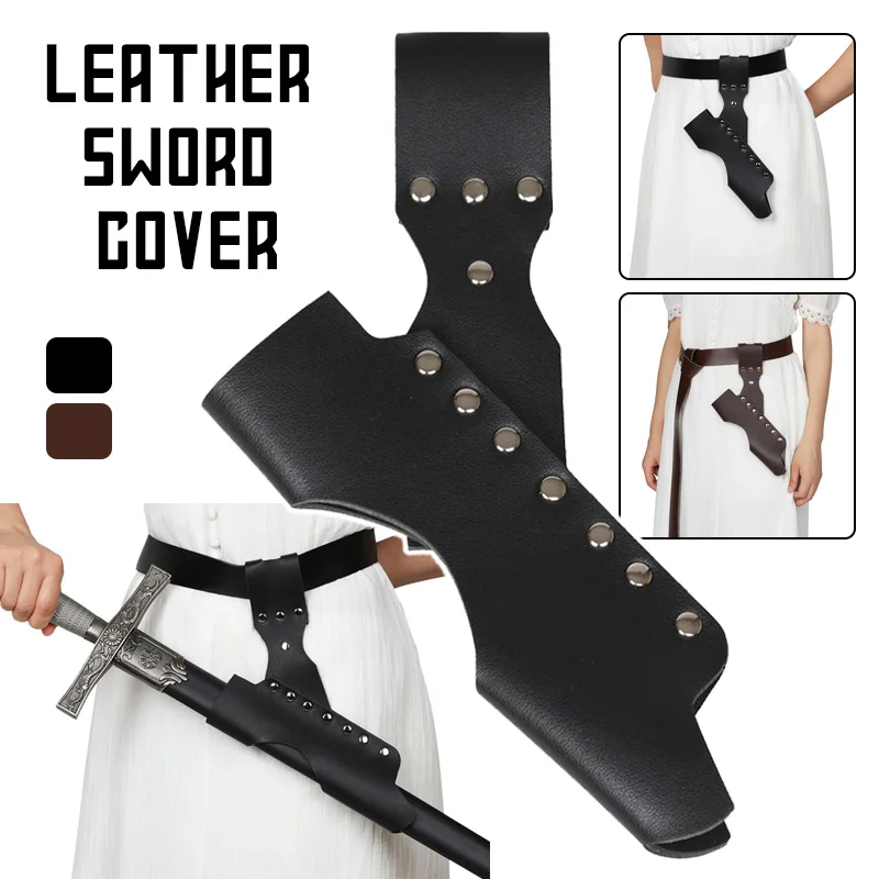 

Medieval Leather Sword Dagger Frog Flintlock Case for Knight Assassin Warrior Pirate Costume Cosplay