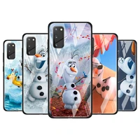 olaf snowman frozen tempered glass cover for samsung galaxy note 20 ultra 10 9 8 plus lite a10 a20 a30 a40 a50 a70 phone case