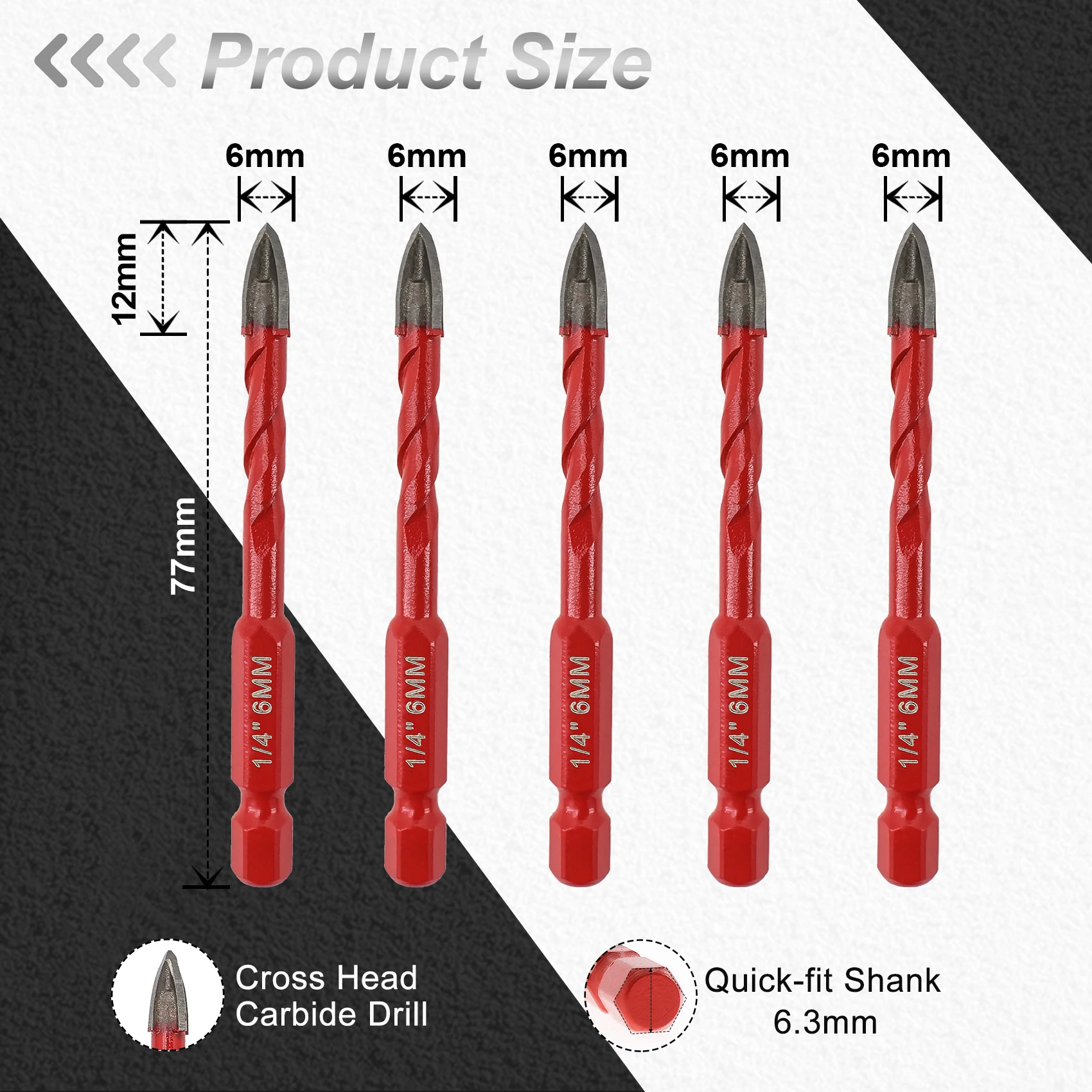 

Сверла FOCSTOL 5/10 шт., центровые, карбид