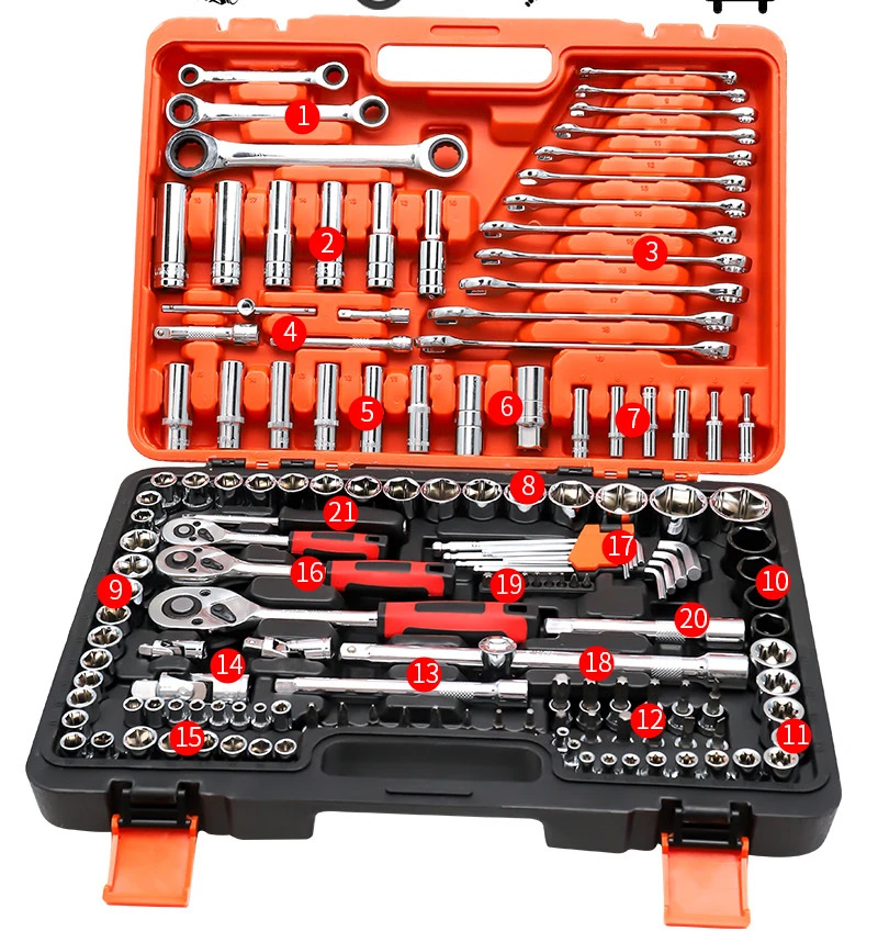 Tool Set Hand Tools for Car Repair Ratchet Spanner Wrench So