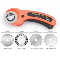 45mm rotary cutter leather craft cutting tool fabric cutter circular blade diy patchwork sewing quilting fit olfa leather cut