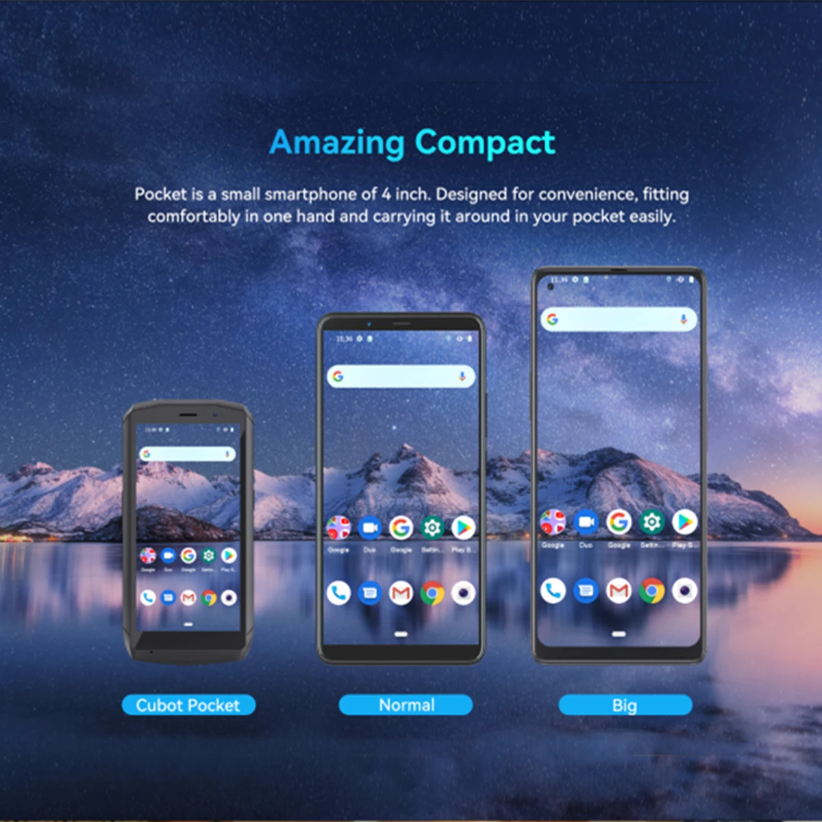 Cena Cubot Kieszonkowy Mini Smartfon 4 Cal Wyświetlacz NFC 4 GB + 64 GB 3000mAh Bateria Android 11OS Telefon Twarz ID Google Pay Telefon