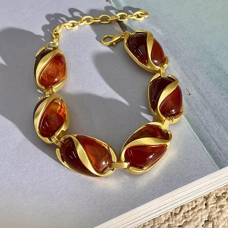 Ожерелья Draweye с коричневыми кристаллами для женщин модные ожерелья в