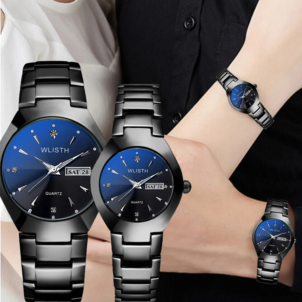 Couple Watches Top Brand Luxury Diamond Business Wrist Watch for Men Hour WLISTH Quartz Women Watches Dress Stylish Men's Watch