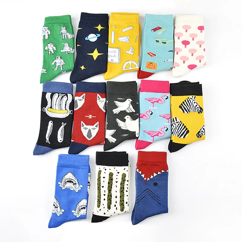 Newest Kawaii Cute Women Men  Socks Cartoon Animals Plants Stars Clothes Girl Printing Socks Unisex Socks  funny socks