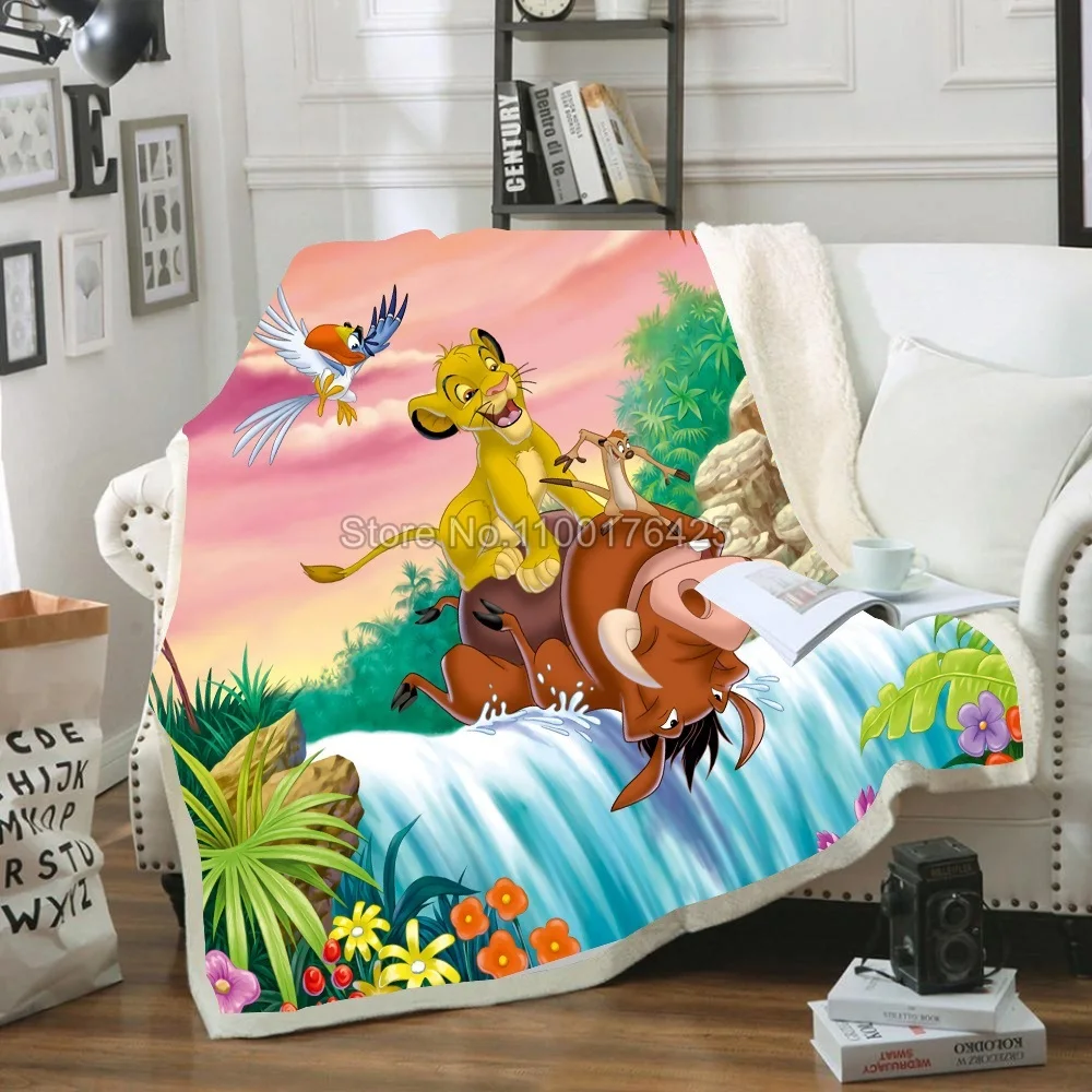 Одеяло Simba с изображением короля льва подарок для детей и взрослых постельное