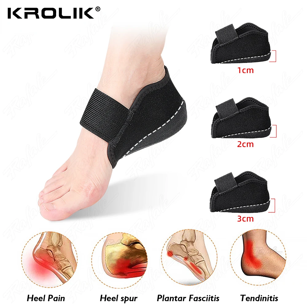 For Men Women Half Heel Protectors Heightening Shoes Sole Pad Lift Heighten Foot Cushion