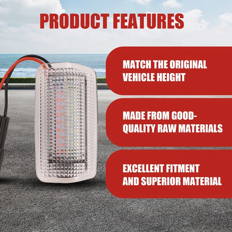 2 шт. белый красный автомобильный светодиодный светильник для дверей Toyota Wish Prius