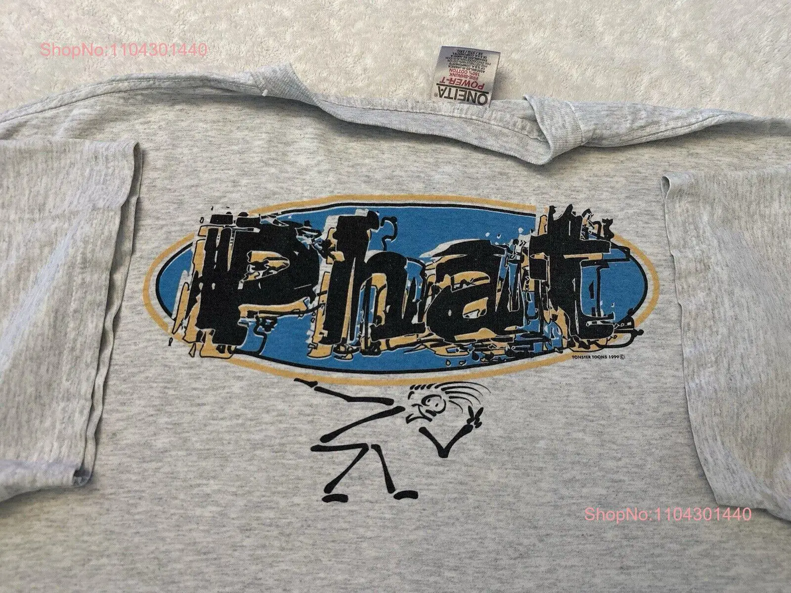 Винтажная футболка 1990-х годов Phat Graffiti Street Art Streetwear Ekin XXL XXXL с длинными или