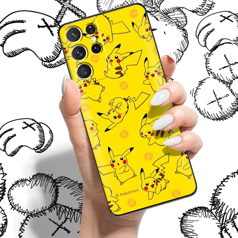 Японский мультяшный чехол для телефона с покемоном Samsung Galaxy S22 S21 S20 Ultra FE 5G S10 10E S9 Plus