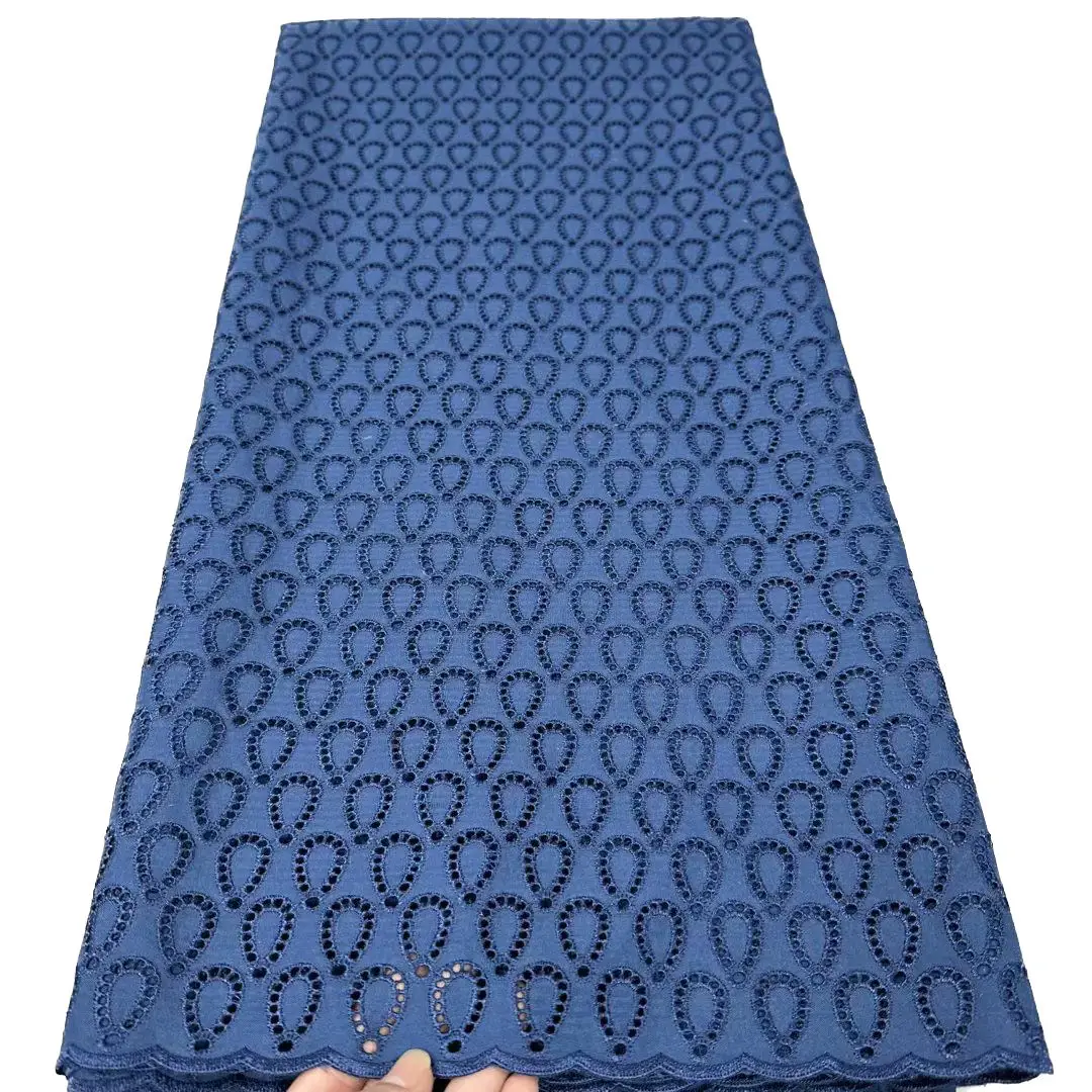 

YQOINFKS Latest Polished Swiss Voile Lace Fabric Embroidery 5 Yards Cotton Cloth Material African Women Dress Wedding KY-5192
