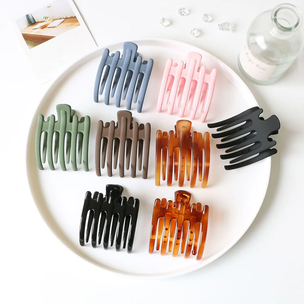 

Korean Ladies Five Teeth Hair Claws Vintage Acrylic Crab Hair Clips for Women Girls Ponytail Barrettes Hair Accessories Headwear