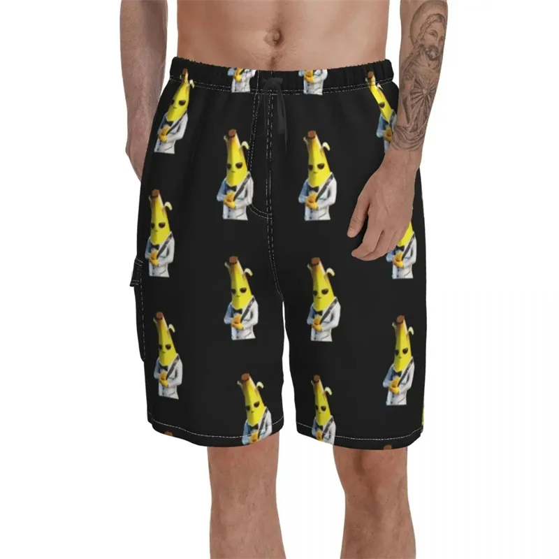Шорты мужские пляжные с принтом фруктов смешные уличные короткие штаны