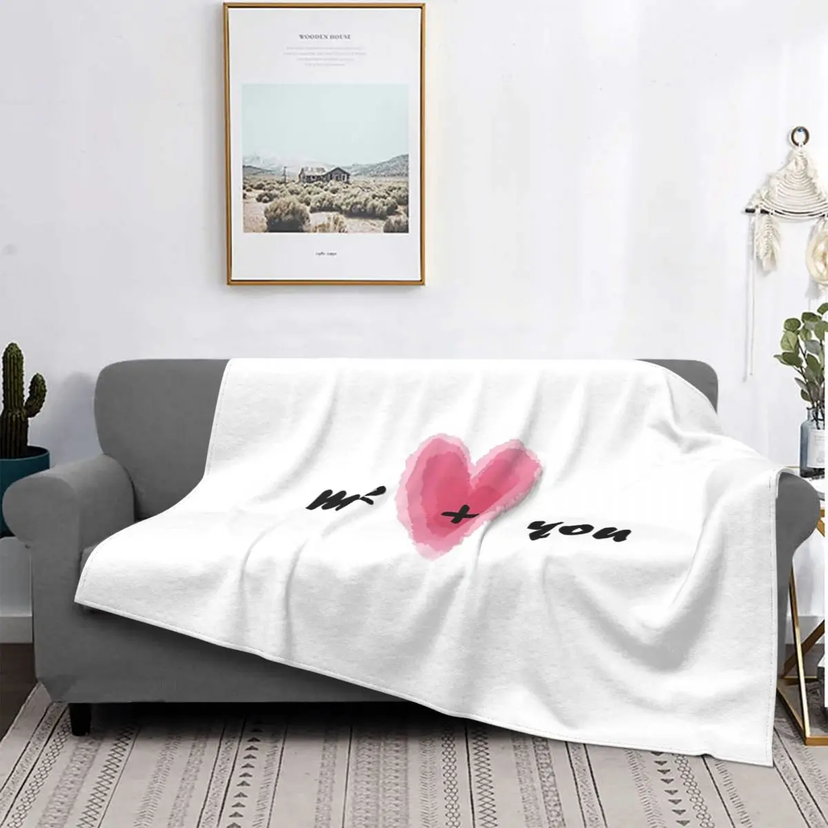 

Valentines Day Me You Blankets Coral Fleece Plush Print Romantic Gift Couple Love Heart Throw Blanket for Sofa Travel Bedspread