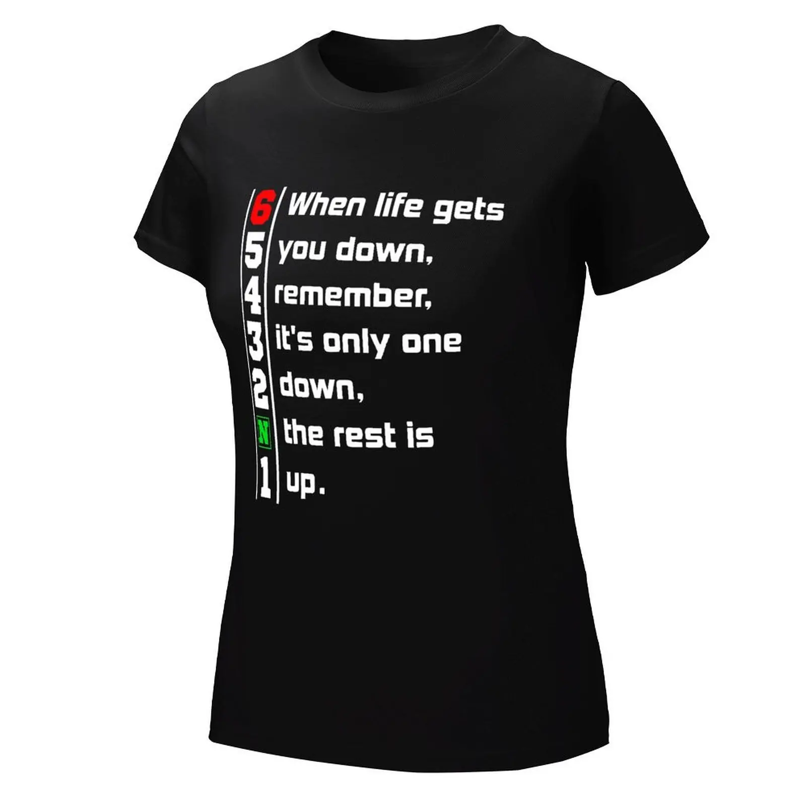 Когда жизнь опускает шестеренку. 1N23456 мотоциклетные футболки футболка Hipster Harajuku