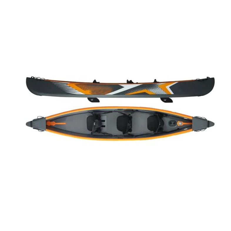 

China Customized Color 3 Person 5.20m Foldable Canoe All Drop Stitch Inflatable Fishing Kayak