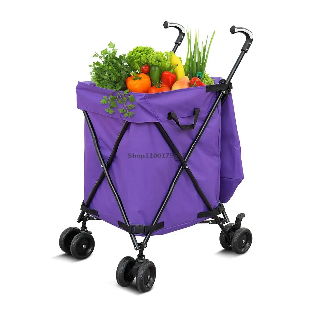 Универсальная четырехколесная тележка для супермаркета многофункциональная