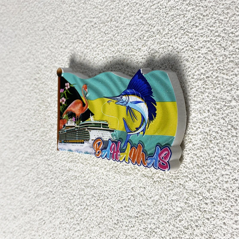 Сувениры для багам предметы домашнего декора фламинго рыба-меч 3D стерео магниты