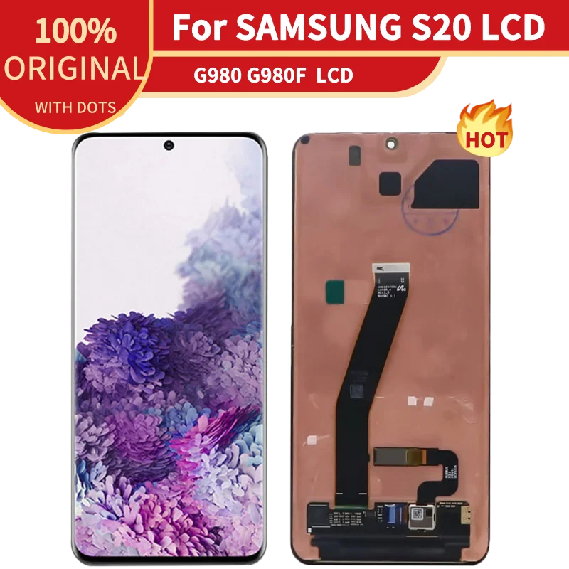 

100% Original AMOLED S20 LCD Screen Replacement For Samsung Galaxy S20 Display Touch Screen Digitizer G980 G980F lcd display