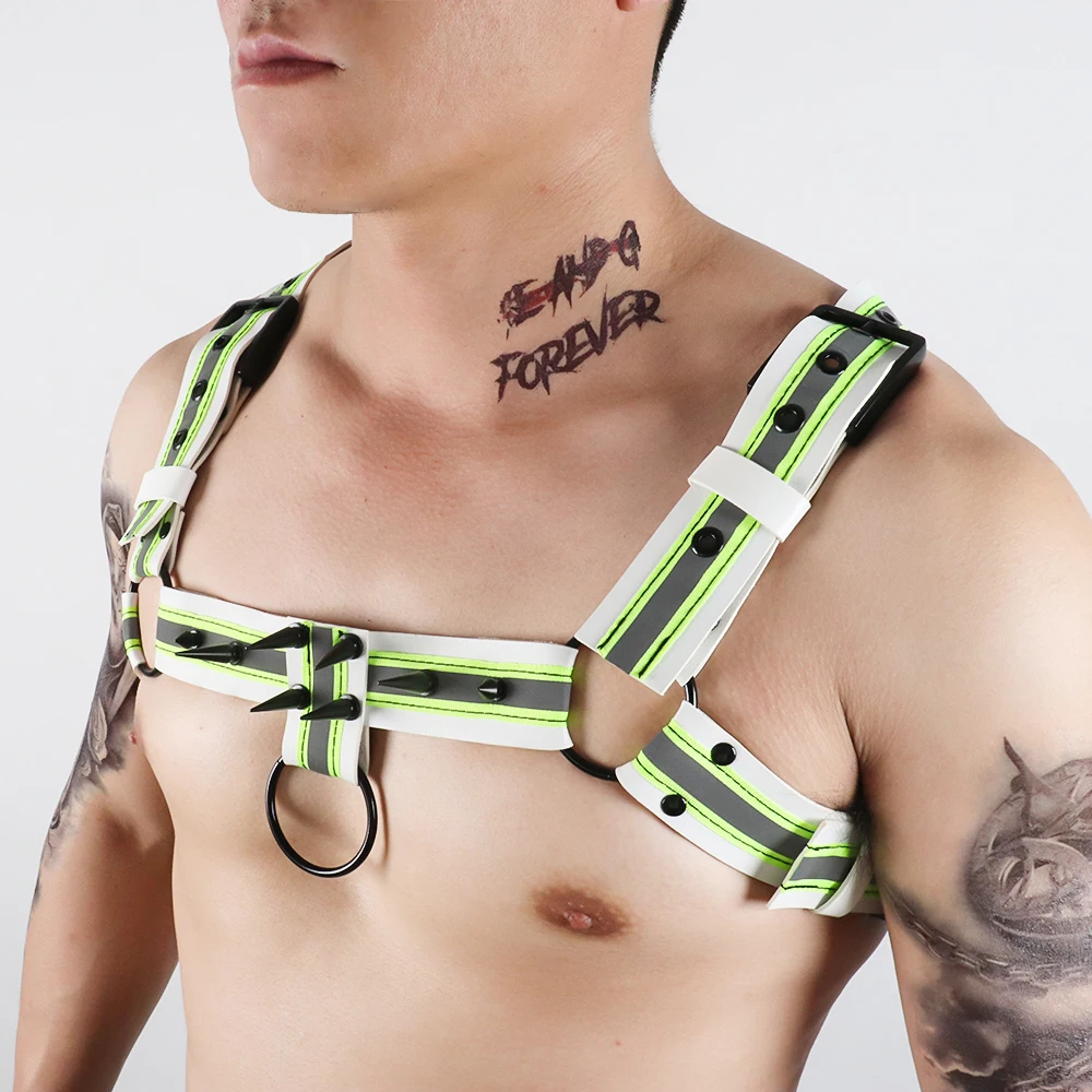 

CEA Underwear Sexy Harness Fetish Costume Gay Leather Harness Sissy Lingerie For Men Exotic Tanks Body Bondage Straps Crop Top