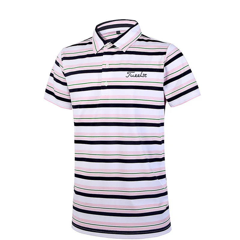 

American brand Golf Wear Men's T-shrit Sports Golf Wear Short Sleeve Shirts Dry Fit Breathable Polo Shirts for Men