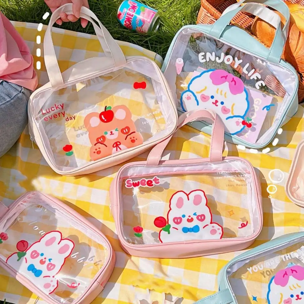 

Travel Cases PVC Bear Rabbit Wash Pouch Transparent Cosmetic Bag Makeup Bag Storage Toiletry Bag Cosmetic Organizer