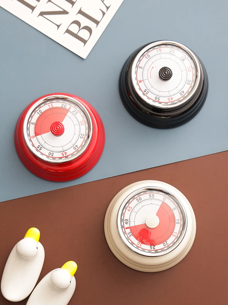 

Kitchen Mechanical Timer Cooking Magnetic Suction Timer Kitchen Rotating Stainless Steel Countdown Time Kitchen Gadget Sets