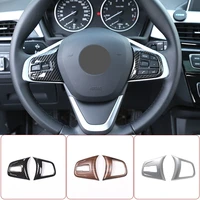 carbon fiber for bmw 2 series 218i f45 f46 x1 f48 2016 2019 abs chrome steering wheel button cover trim for bmw x2 f47 2018 2019