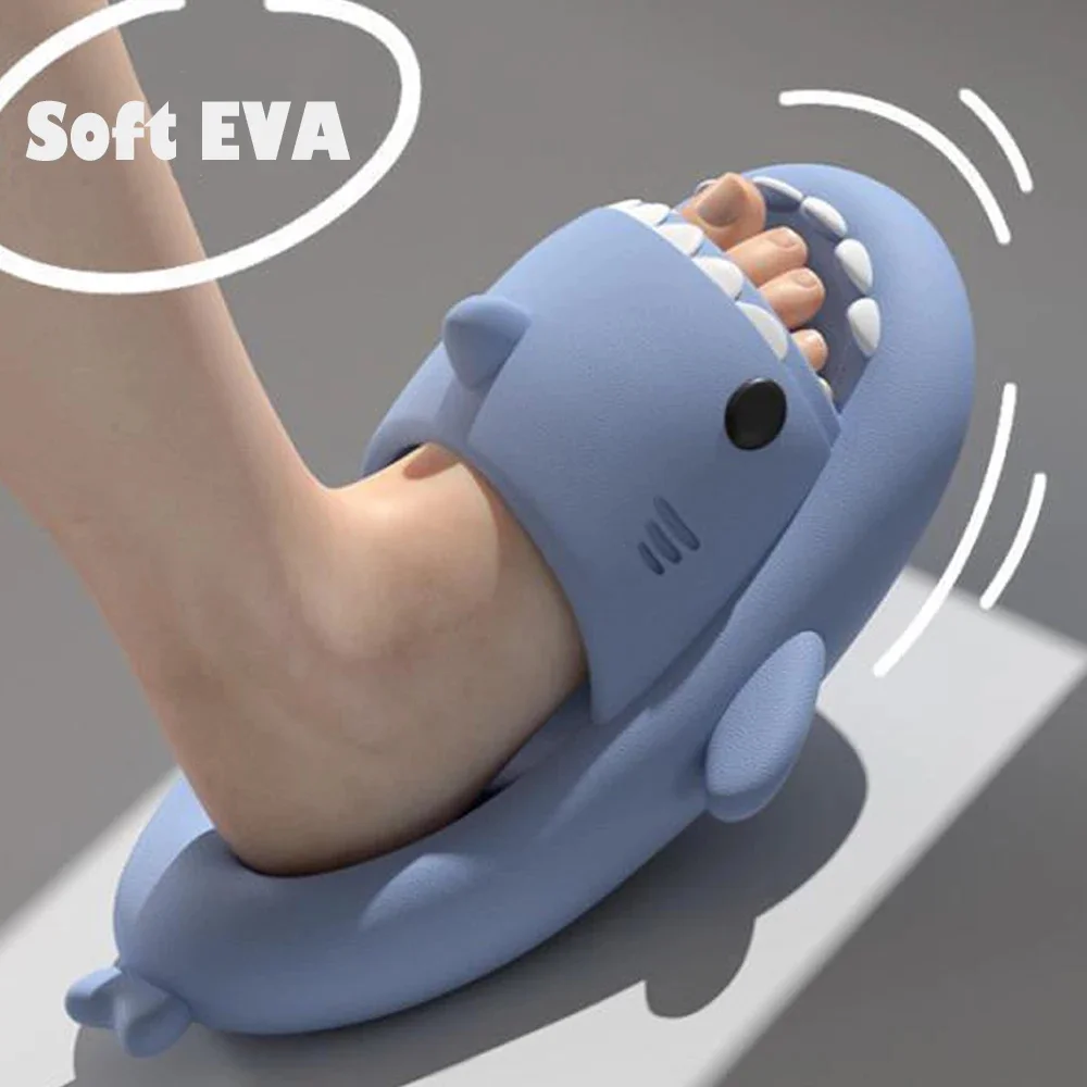 

New Shark Slippers For Women Men Fashion Soft Slipper Home Couple Non-slip Sandals Outdoor Beach Flip Flops Shark Slides