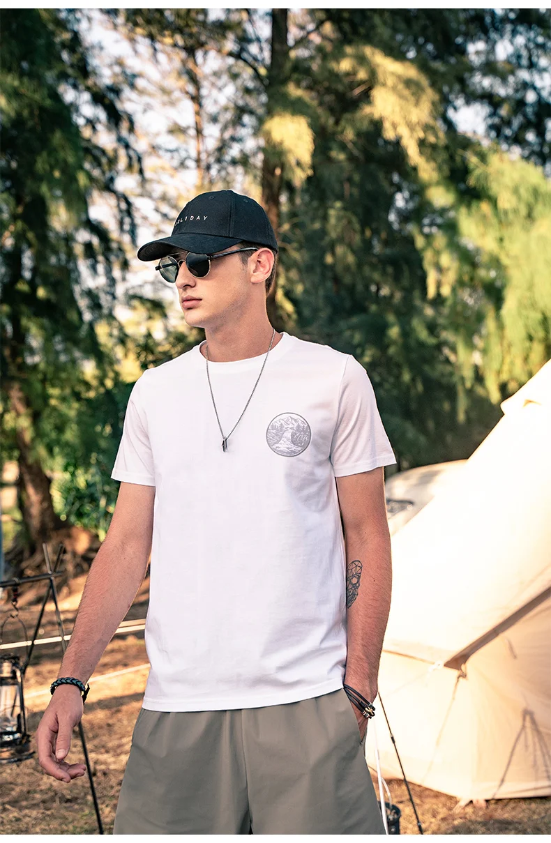 

Y1573 2023 new Modal Cotton Spring/Summer New Ink Print Short Sleeve Round neck loose fit T-shirt