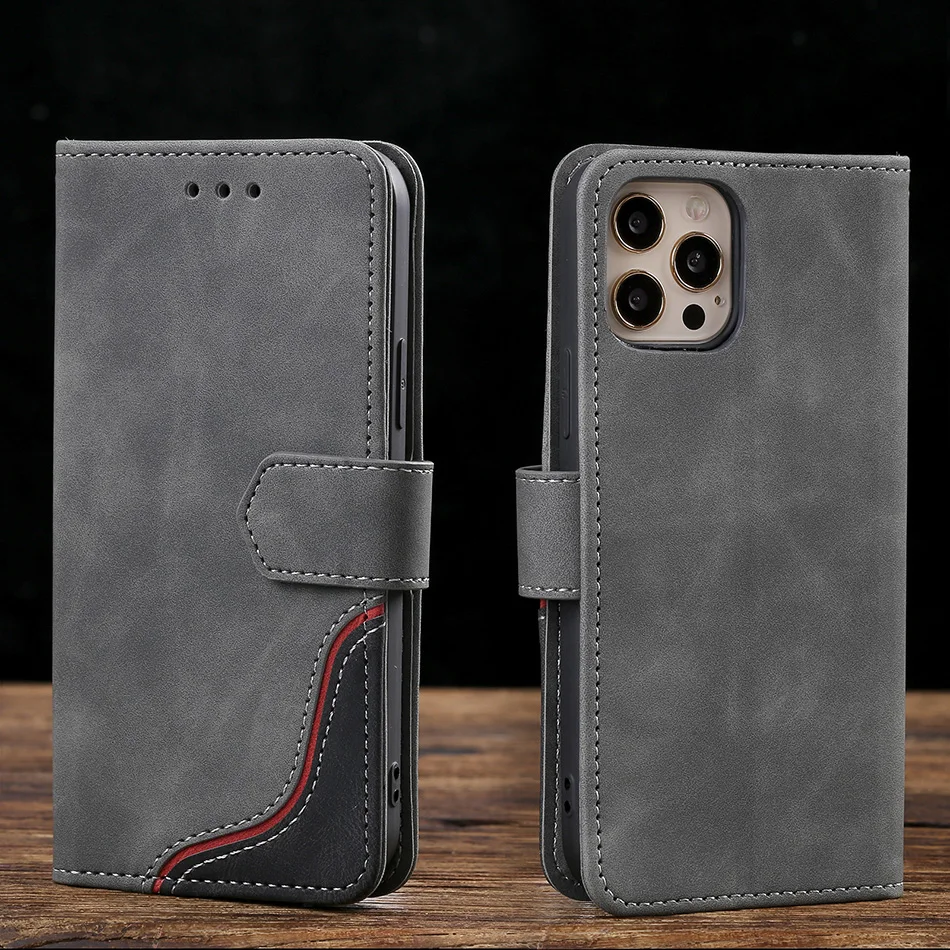 Etui Wallet Flip Cover For Redmi 8 8A 9 9A 9C 9T 10 Note 8 8T 9 9T 10 10S 10T 11 Pro Xiaomi 11 Lite Skin Feel Leather Phone Case