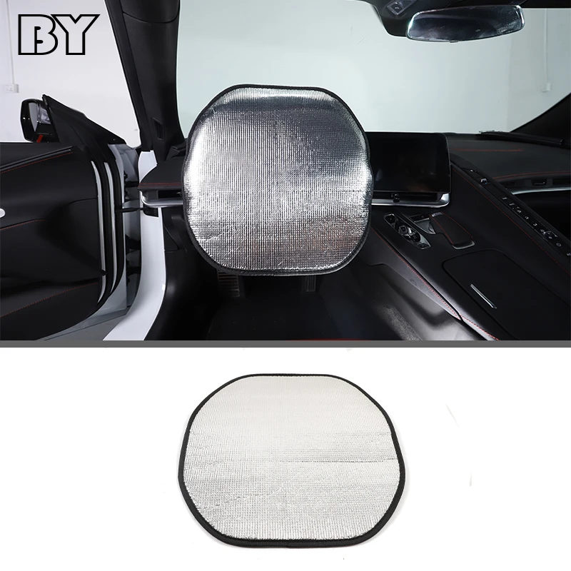 

Car Steering Wheel Sun Shade For Chevrolet Corvette C8 Stingray Z51 Z06 2020-23 Sunscreen Car Supplies Car Steering Wheel Cover