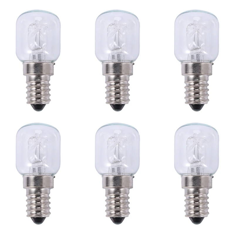 

AD-6X E14 High Temperature Bulb 500 Degrees 25W Halogen Bubble Oven Bulb E14 250V 25W Quartz Bulb
