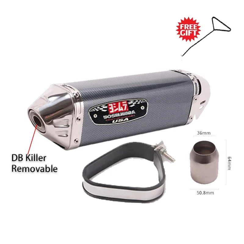 Универсальный мотоциклетный глушитель Yoshimura 36 мм 51 Escape Moto для Z250 300/R3/25 R6 MT07 MT09 R3 со