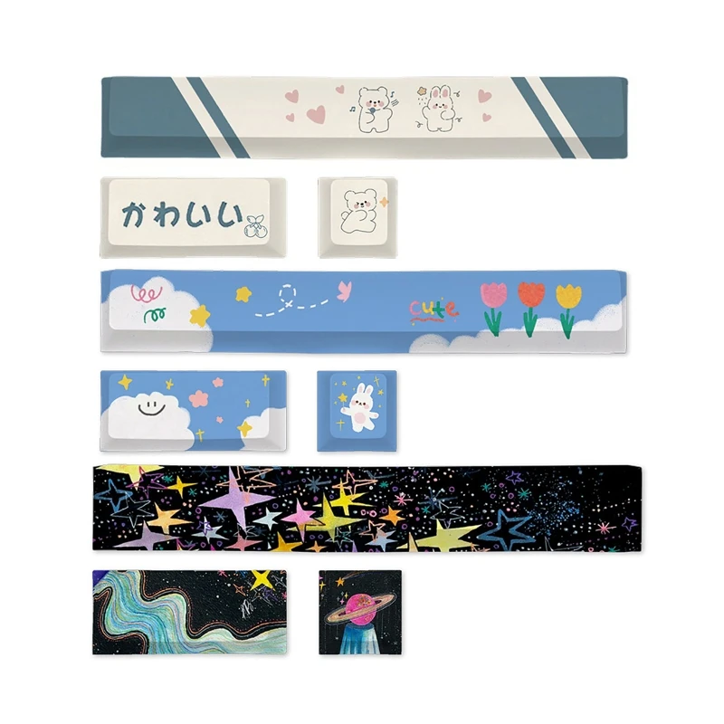 

Personalized Theme Keycaps Pbt Sublimation Cherry Height Customized Space Enter ESC Mechanical Keyboard Keycap B36A