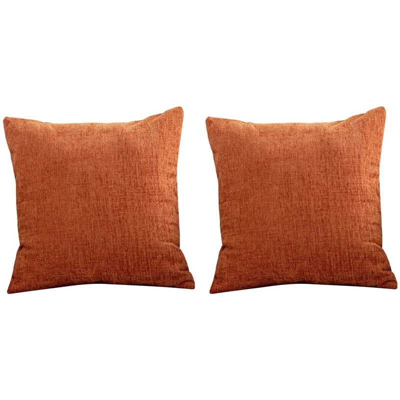 

Burnt Orange Pillow Covers 18X18 Inch Set Of 4 Modern Farmhouse Rustic Decorative Throw Pillow Cover Square Cushion Case