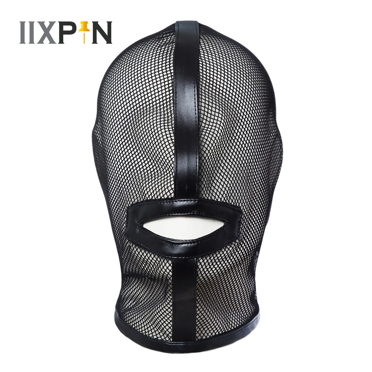 Сексуальная маска из искусственной кожи сетчатая марлевая с отверстием парные