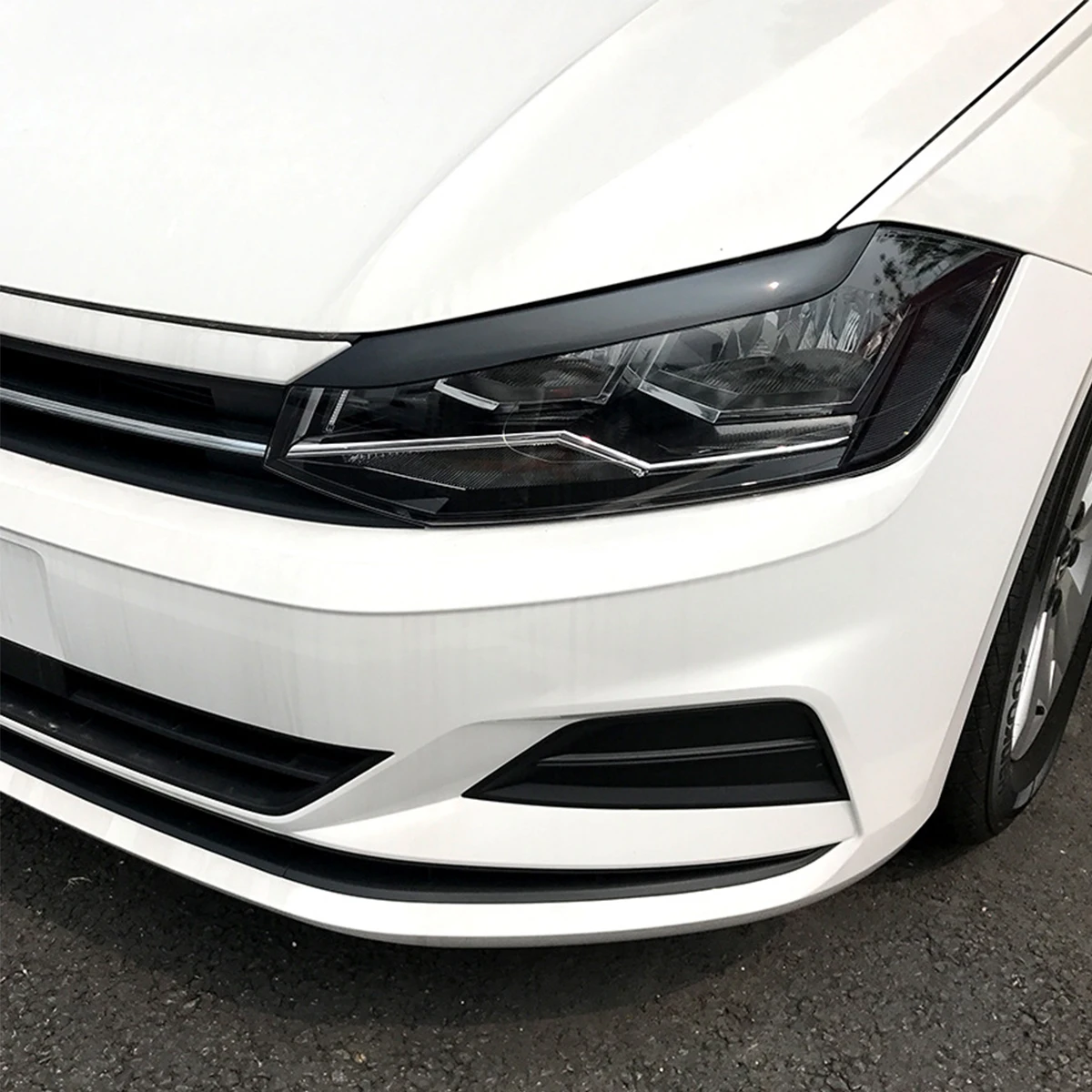 

Car Front Headlights Eyebrow Eyelid Trim Cover For Volkswagen Polo MK6 2019+ Car Styling