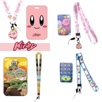 disney yoda baby alien anime card cover student hanging neck bag kirby game peripheral card holder lanyard id anti lost shell