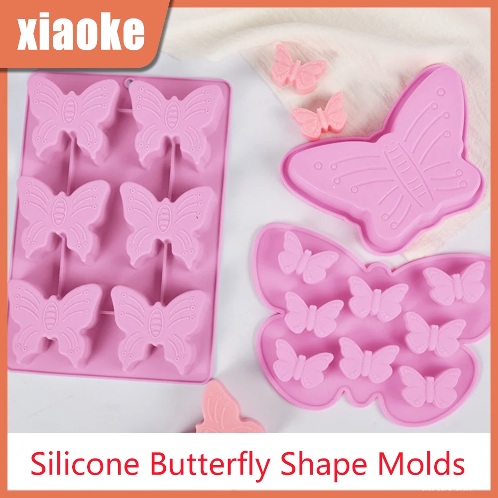

Silicone Chocolate Mould Reusable Baking Cake Mold Creative Butterfly Shape Molds DIY Ice Tray Molds Kitchen Accessories 2023
