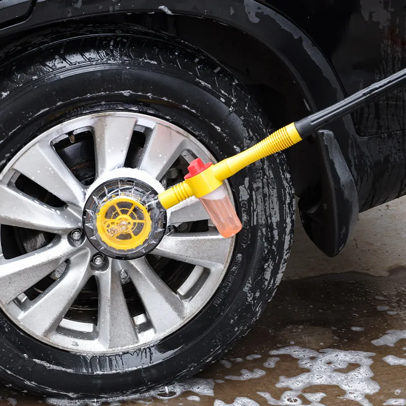 

Car Rotary Wash Brush Kit 360 Degree Automatic Rotating Adjustable Dip Wash Brush High Pressure Washer for Vehicle Cleaning