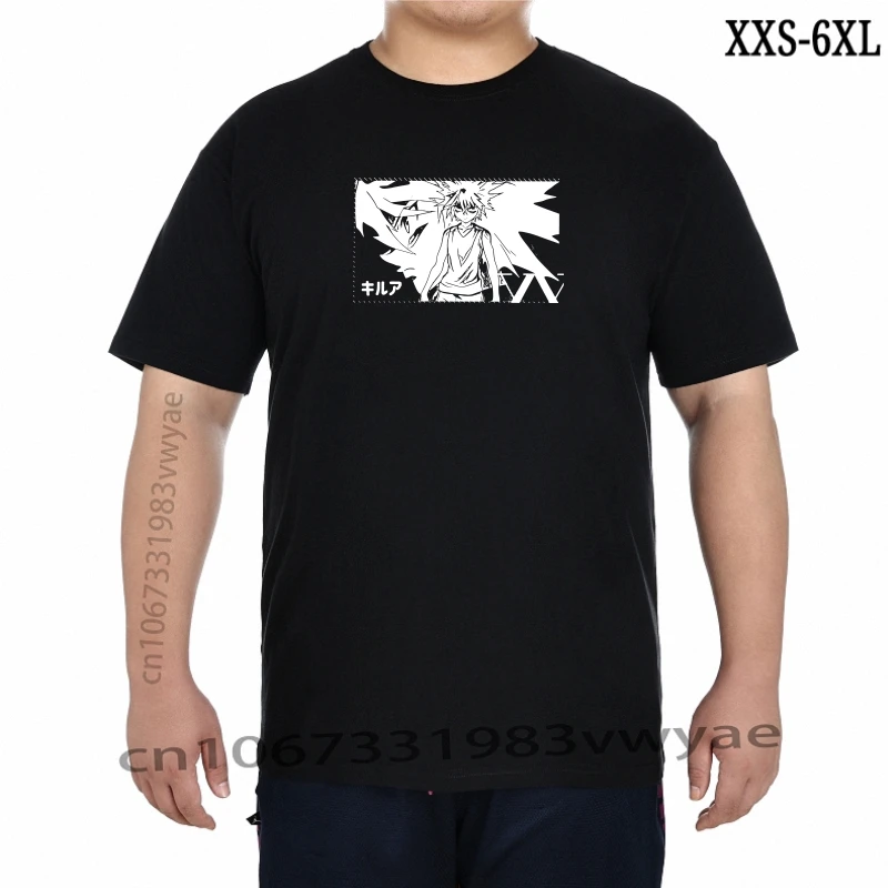 Killua Zoldyck Hunter X футболка с изображением охотника мужская хлопковая рубашка для