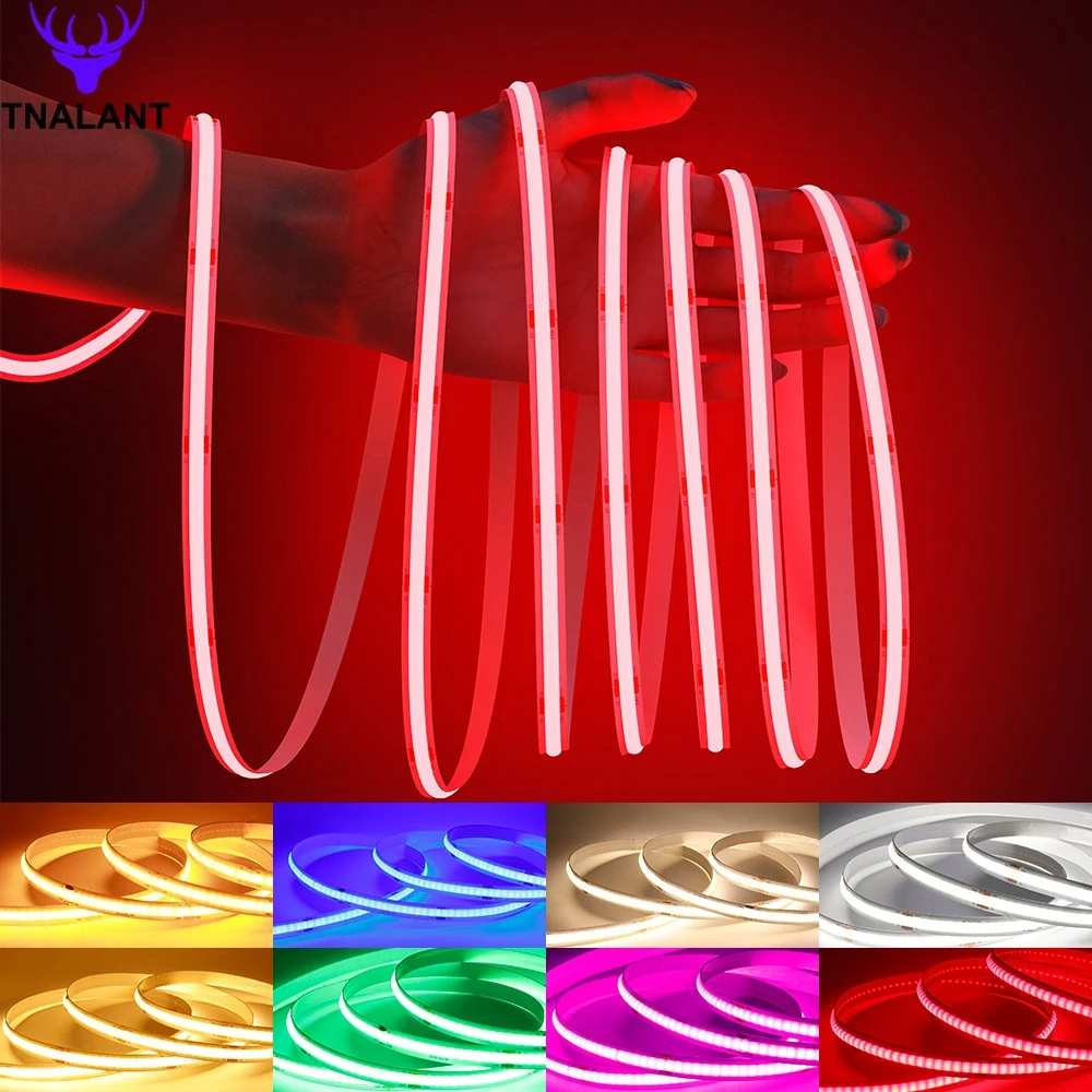 

DC5V COB LED Strip Light 320LED USB High Density Flexible COB Led Light Warm Nature White Red Blue Pink Yellow Linear Dimmable