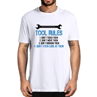 unisex 100 cotton funny mechanic tool rules auto repair car mechanic handyman mens novelty t shirt casual harajuku soft tee