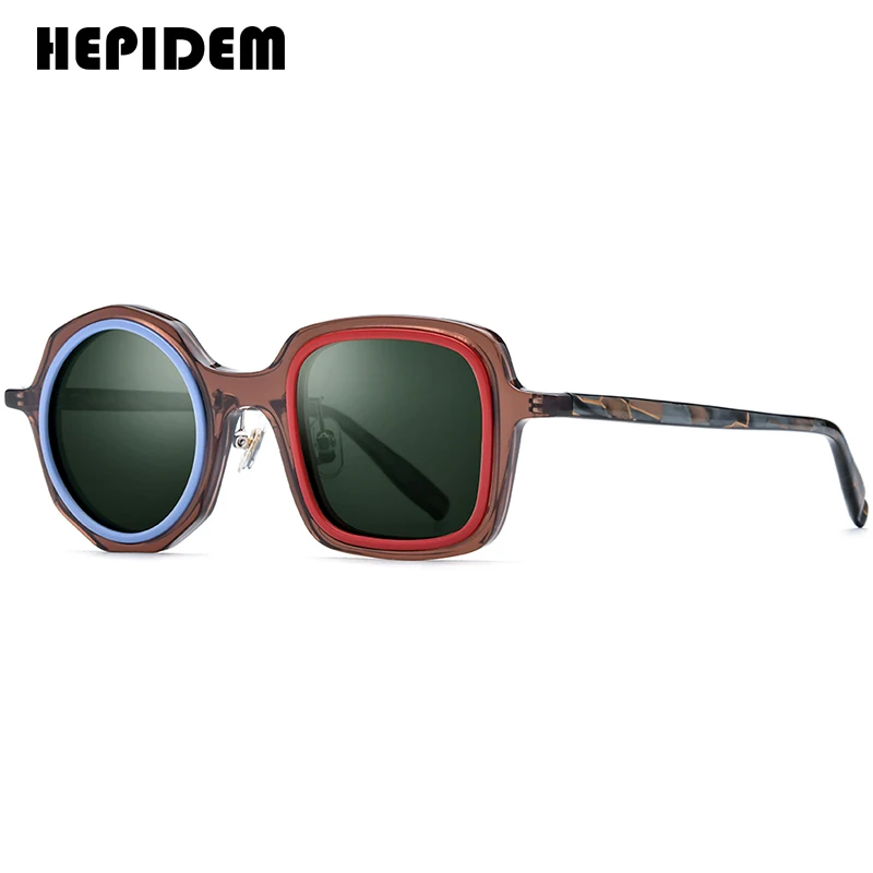 HEPIDEM ацетатные поляризационные солнцезащитные очки для мужчин модные роскошные
