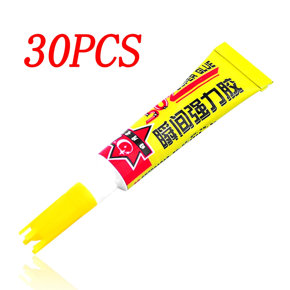 

30Pcs 502 Super Glue Instant Cyanoacrylate Strong extra strong glue Liquid Touch Screen Metal Fabric Stationery Leather Rubber
