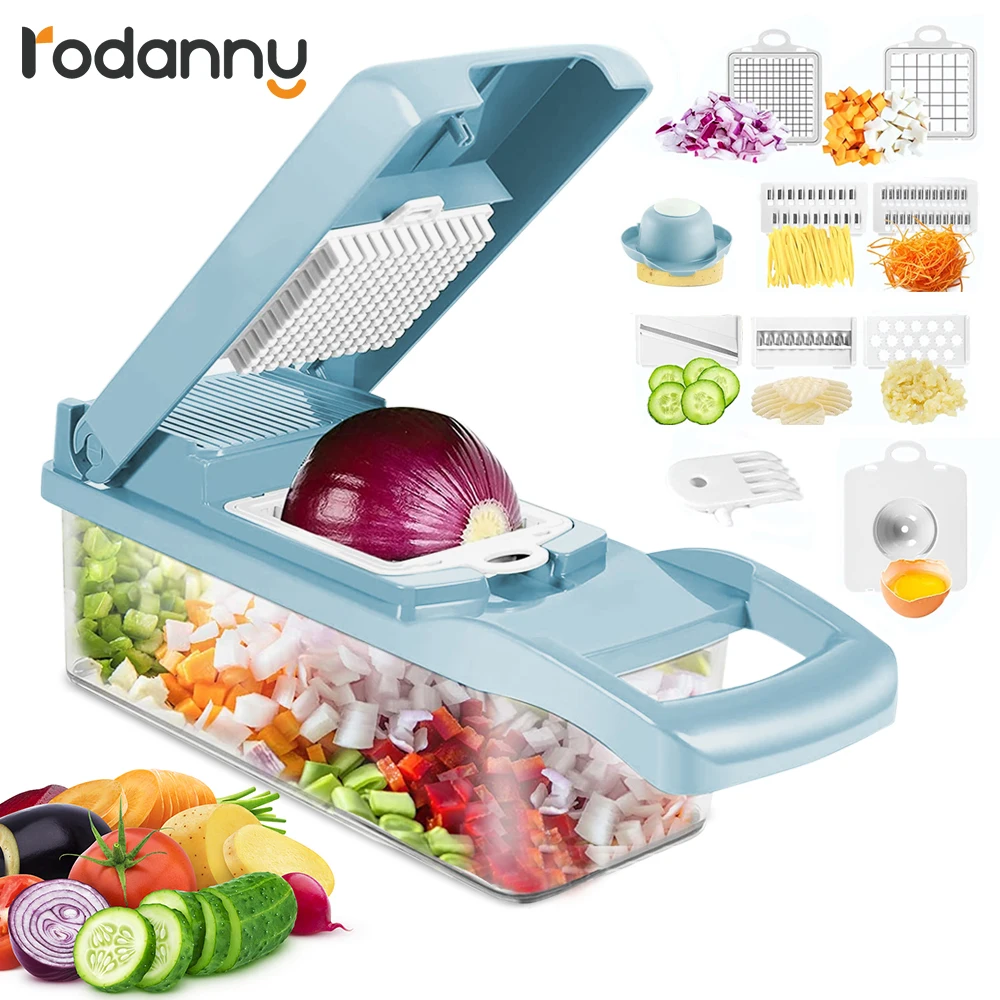 

Rodanny Multifunctional Vegetable Cutter Fruit Slicer Grater Peeler Potato Carrot Drain Basket Kitchen Tool