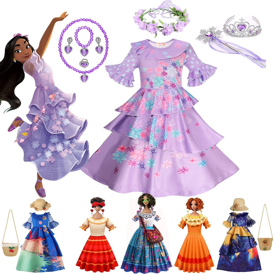 Новинка костюм принцессы Изабели для косплея девочек детское платье Mirabel dolors